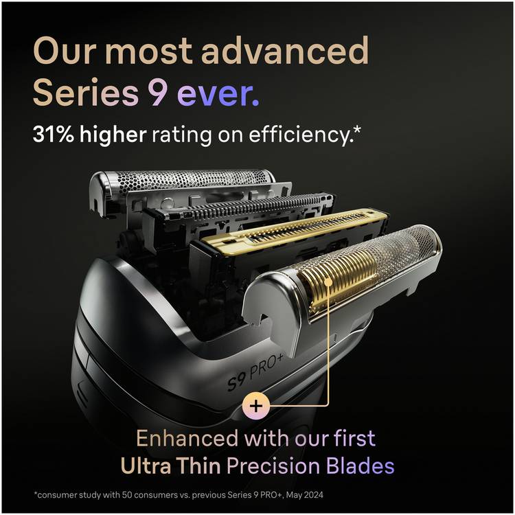 Braun Series 9 Pro+ cordless electric shaver (British brand)