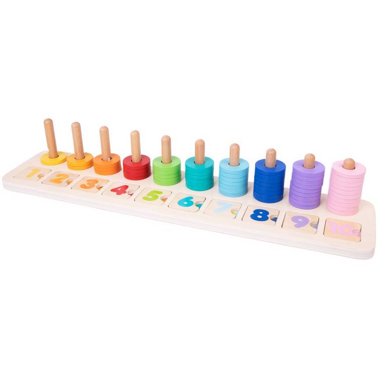 Chad Valley wooden number blocks counter set, UK version