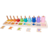 Chad Valley wooden number blocks counter set, UK version