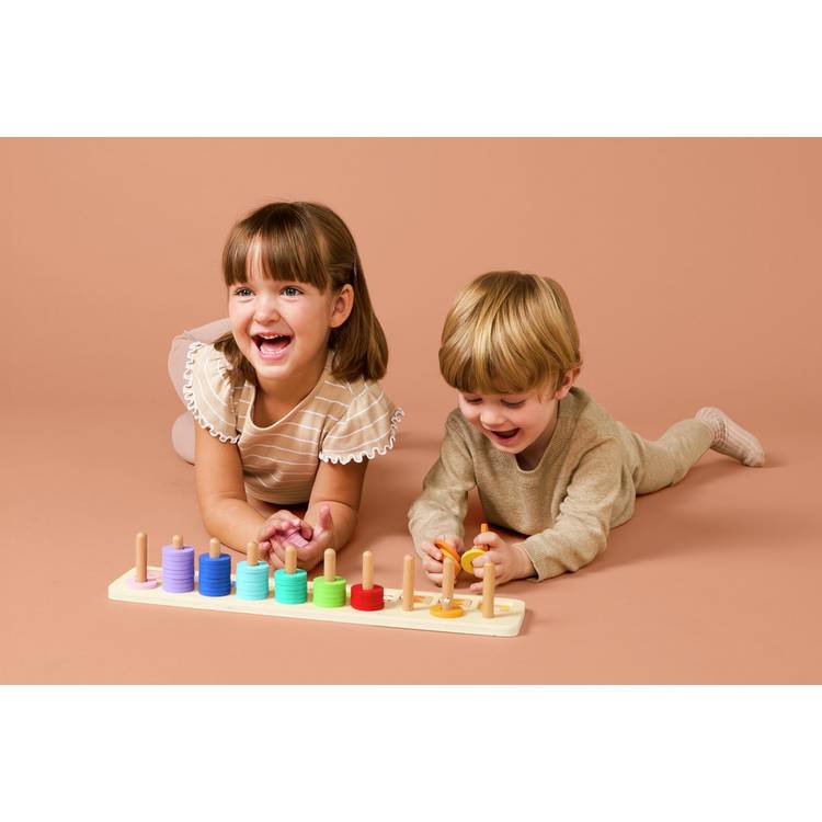 Chad Valley wooden number blocks counter set, UK version