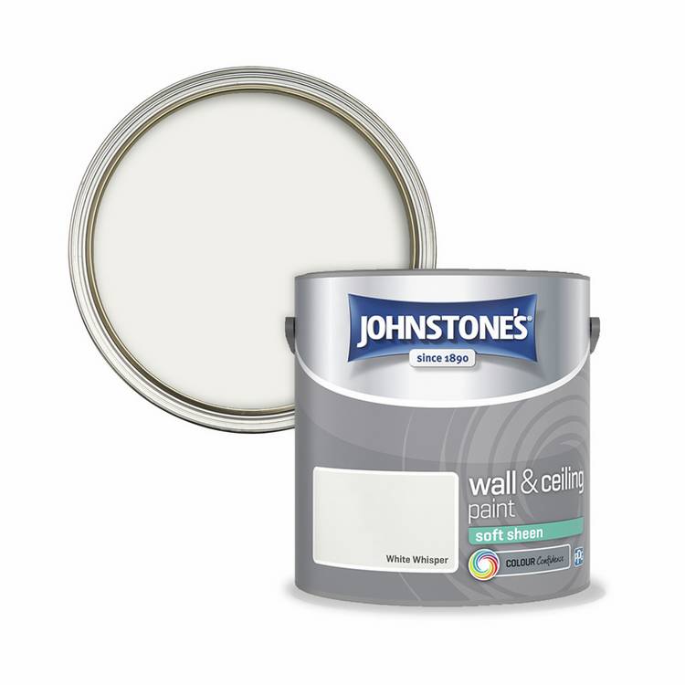 Johnstone's Soft Sheen White Whisper paint 2.5L, UK version