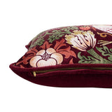 Morris & Co. Strawberry Thief cushion red, imported from the UK