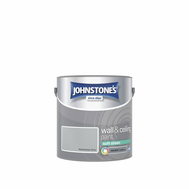 Johnstone's Soft Sheen paint Manhattan Grey 2.5L (British brand)