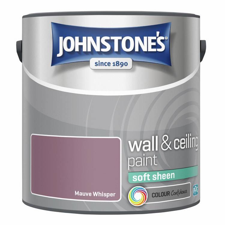 Johnstone's Soft Sheen Paint Mauve Whisper 2.5L, UK version