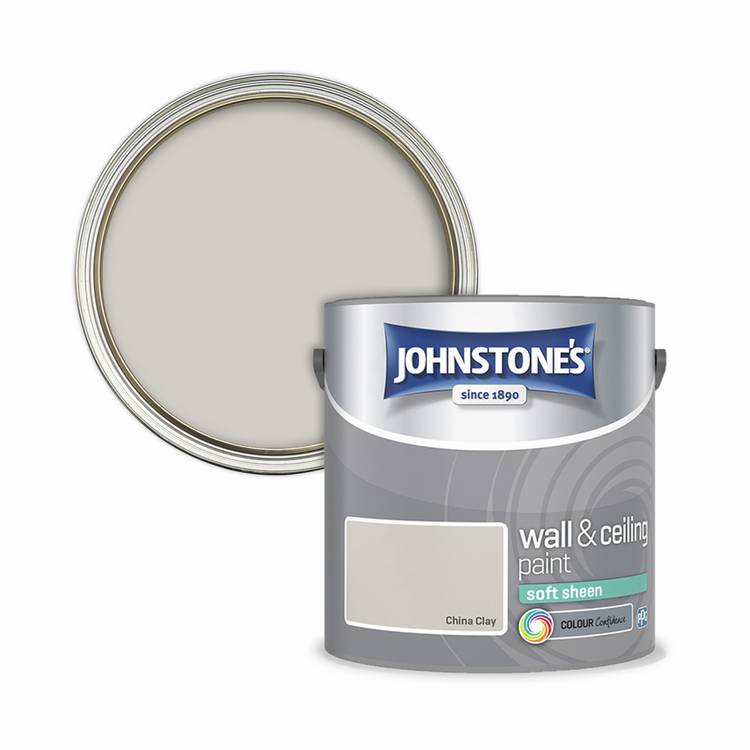 Johnstone's Soft Sheen paint China Clay 2.5L - British product