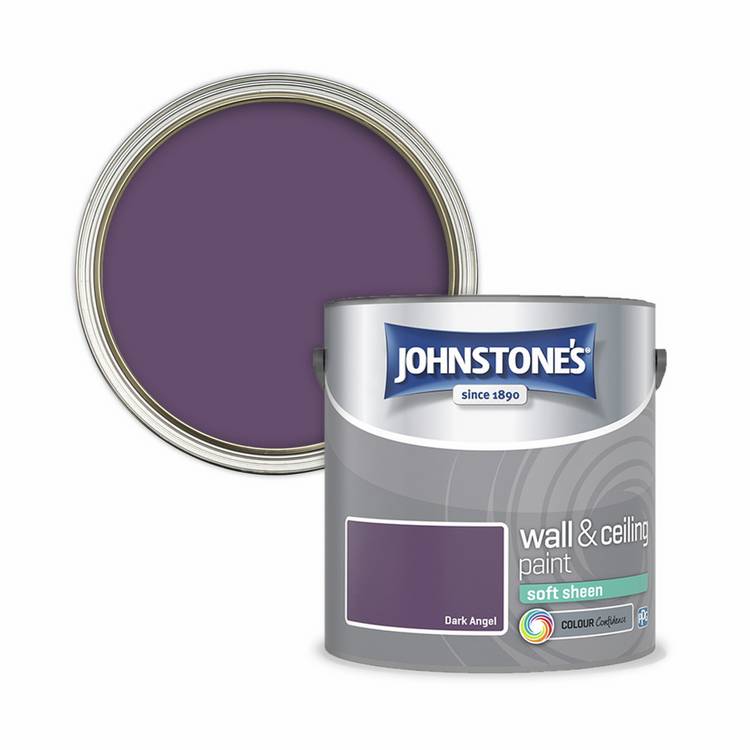 Johnstone's Dark Angel walls and ceilings paint 2.5L, imported from the UK