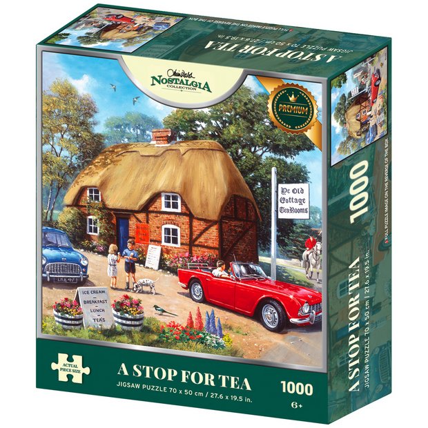 Kidicraft Nostalgia A Stop For Tea 1000 piece jigsaw puzzle, UK version