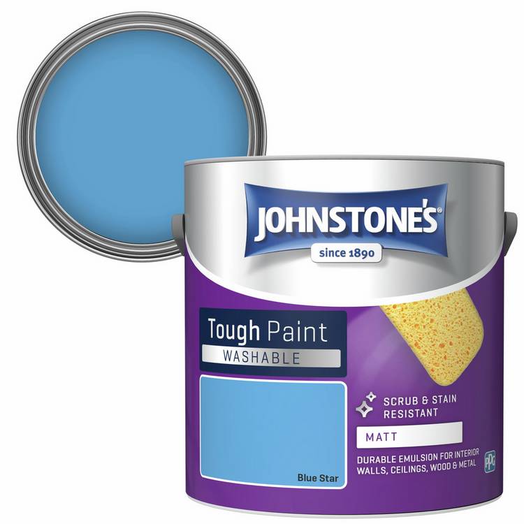 Johnstone's Washable Matt Paint Blue Star 2.5L (British brand)