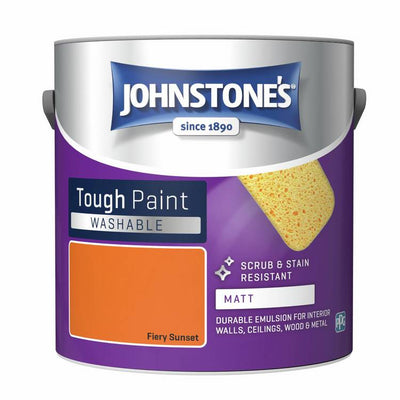 Argos Johnstone's Washable Matt Paint Fiery Sunset 2.5L- Buy online at McGrocer