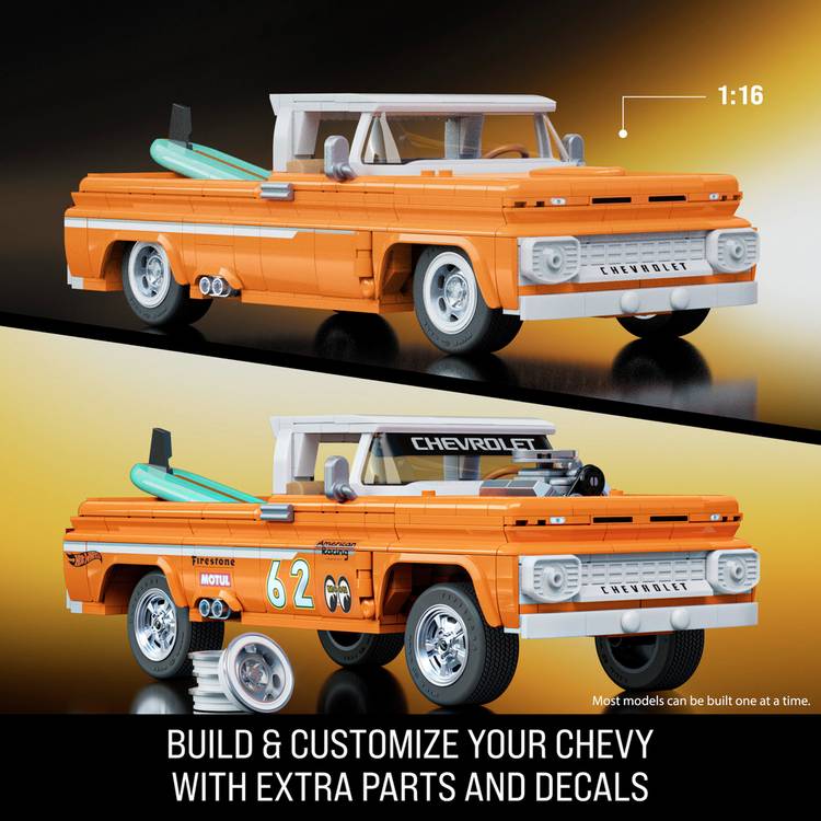Hot Wheels Custom '62 Chevy Pickup building kit 858 pieces, UK version