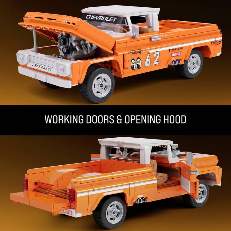 Hot Wheels Custom '62 Chevy Pickup building kit 858 pieces, UK version