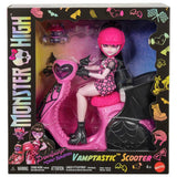 Monster High Draculaura doll scooter playset with pet bat, imported from the UK