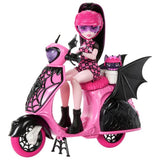 Monster High Draculaura doll scooter playset with pet bat, imported from the UK