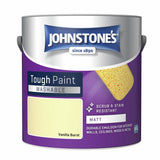 Johnstone's washable matt paint Vanilla Burst 2.5L, imported from the UK