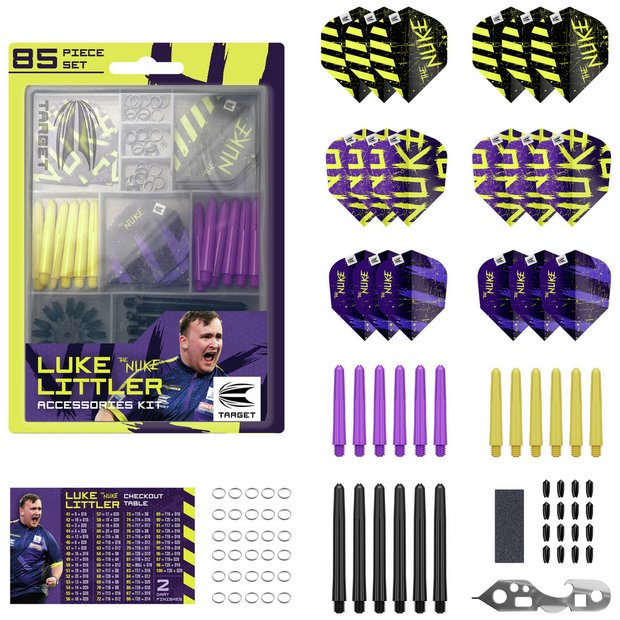 Target Luke Littler 85-piece darts kit, imported from the UK