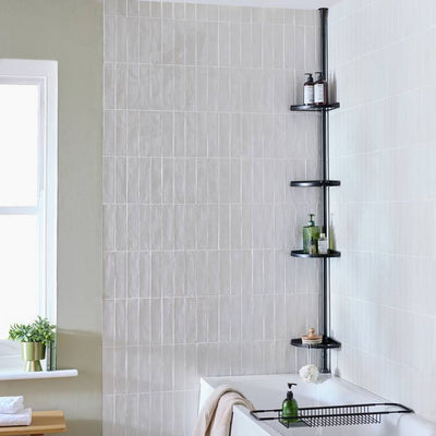 Argos Argos Home Shower Organiser Pole - Black- Buy online at McGrocer