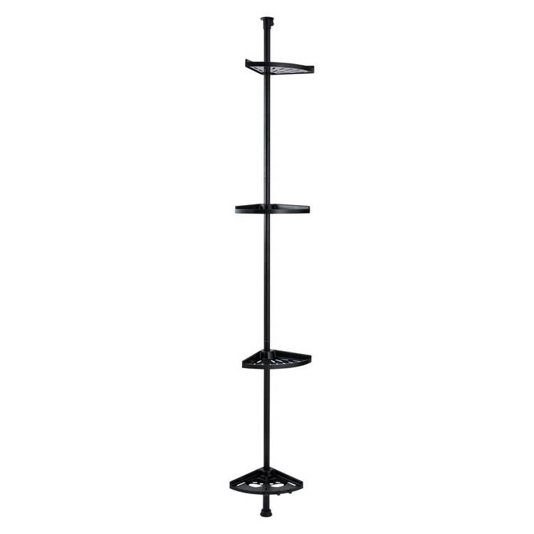 Argos Home black shower organiser pole adjustable (British brand)