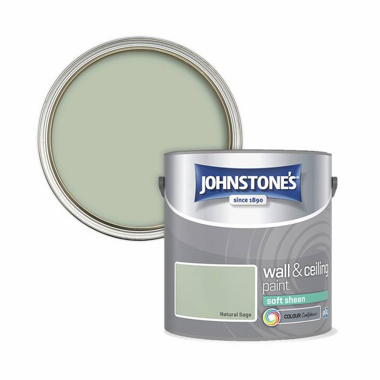 Johnstone's Soft Sheen Paint Natural Sage 2.5L (British brand)