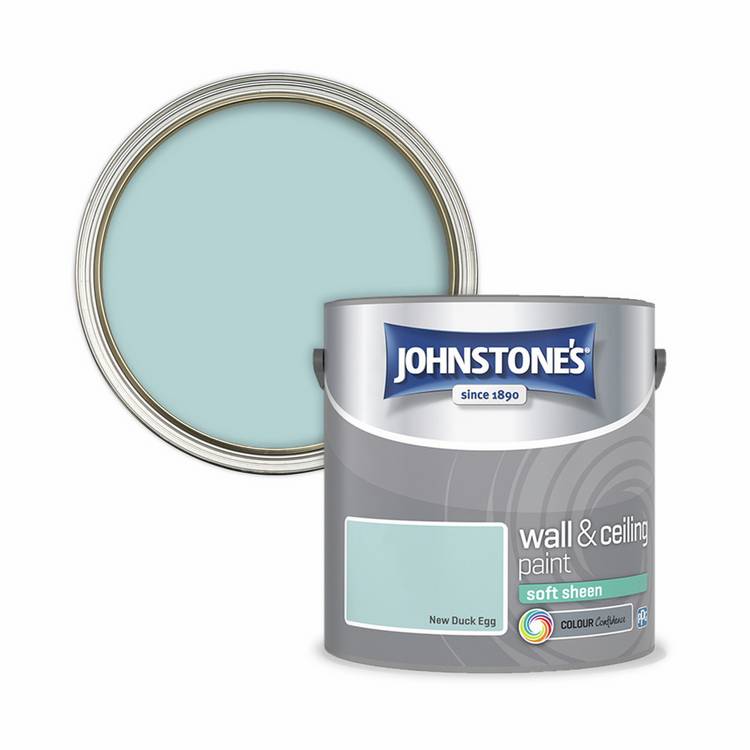 Johnstone's Soft Sheen Paint New Duck Egg 2.5L (British brand)