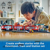 LEGO building toy set Downtown Tram and Station 811-piece (British brand)