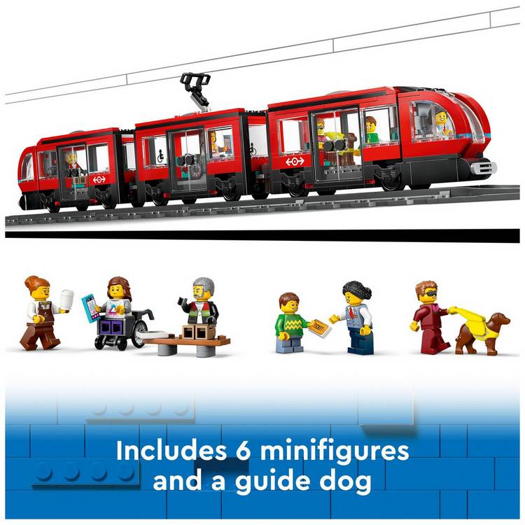 LEGO building toy set Downtown Tram and Station 811-piece (British brand)