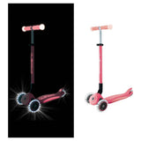 Globber Glow Lights scooter in Coral Pink, UK version