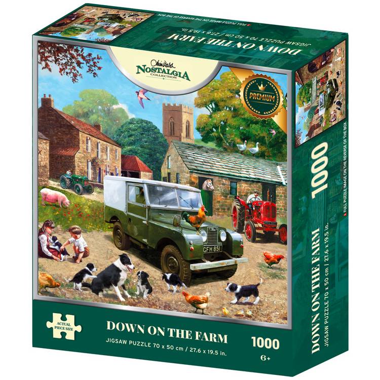 Kidicraft Nostalgia Down on the Farm puzzle 1000 pieces, UK version