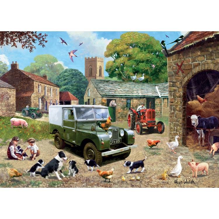 Kidicraft Nostalgia Down on the Farm puzzle 1000 pieces, UK version