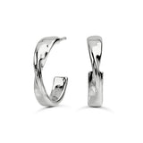Radley silver plated hammered hoop earrings drop 17.7mm, imported from the UK