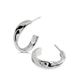 Radley silver plated hammered hoop earrings drop 17.7mm, imported from the UK