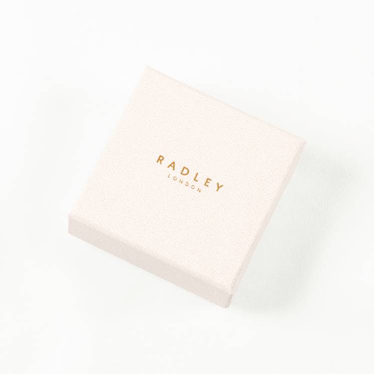 Radley silver plated hammered hoop earrings drop 17.7mm, imported from the UK