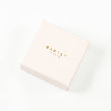 Radley silver plated hammered hoop earrings drop 17.7mm, imported from the UK
