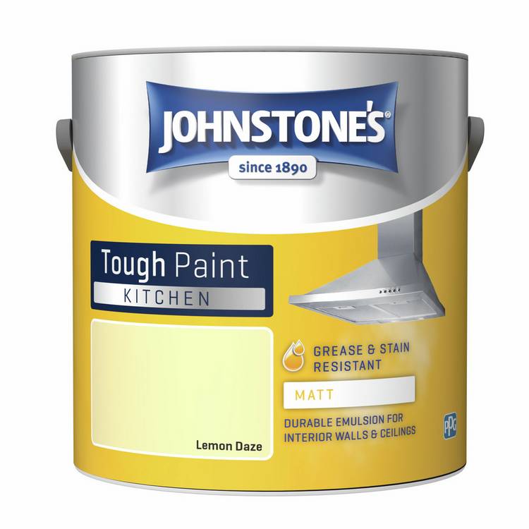 Johnstone's Kitchen Matt Paint in Lemon Daze 2.5L (British brand)
