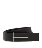 Tom Ford reversible calf leather belt with T buckle - British product