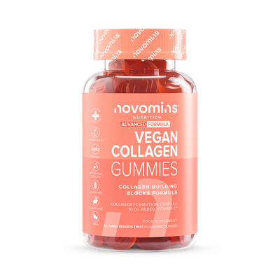 Holland & Barrett Novomins Vegan Collagen Passionfruit Flavour Gummies Food Supplement 60 Gummies- Buy online at McGrocer
