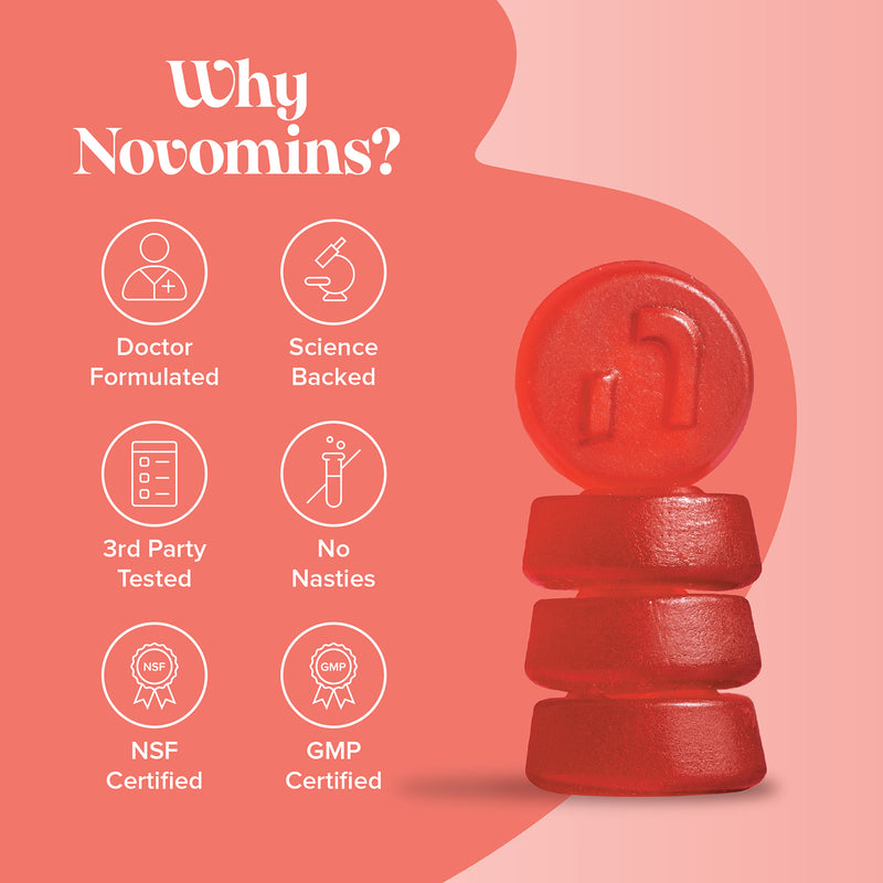 Novomins vegan collagen gummies passionfruit flavour 60 gummies (British brand)