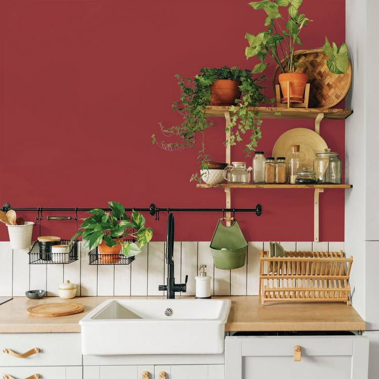 Johnstone's Kitchen Matt Paint Hot Cherry 2.5L, UK version