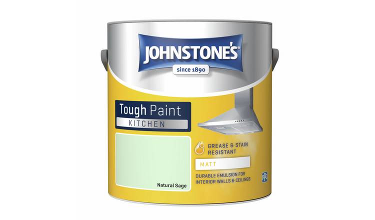 Johnstone's Kitchen Matt Paint Natural Sage 2.5L, UK version