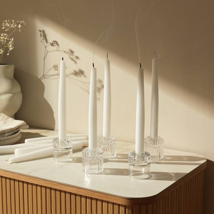 Habitat tapered candles unscented pack of 10 - British product