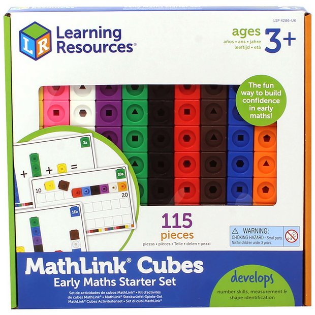 Learning Resources MathLink Cubes Activity Set for counting, imported from the UK