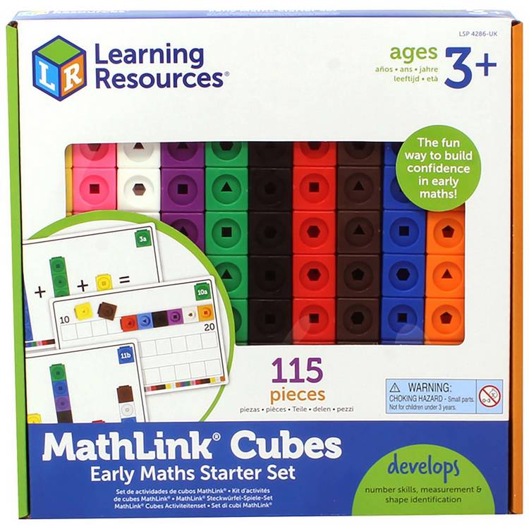 Learning Resources MathLink Cubes Activity Set for counting, imported from the UK