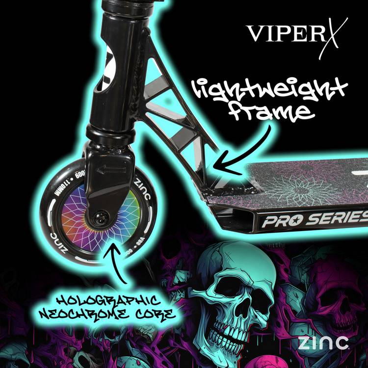 Zinc Viper X stunt scooter with aluminium deck - British product
