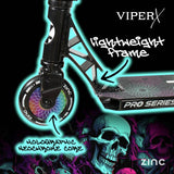 Zinc Viper X stunt scooter with aluminium deck - British product