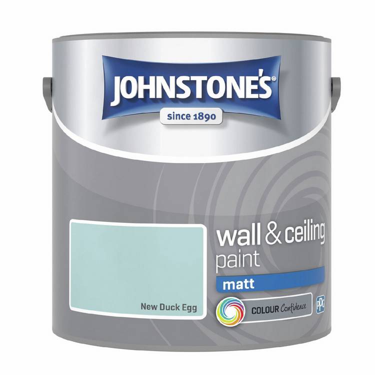 Johnstone's washable matt paint new duck egg 2.5L - British product