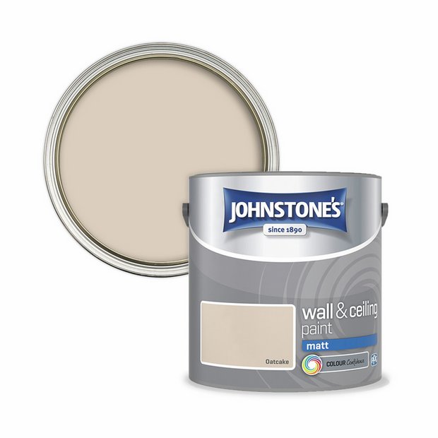 Johnstone's wall and ceiling matt paint Oatcake 2.5L (British brand)
