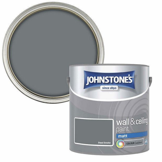 Johnstone's matt paint Steel Smoke 2.5L - British product
