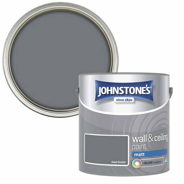 Johnstone's matt paint Steel Smoke 2.5L - British product