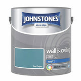 Johnstone's Teal Topaz matt paint 2.5L, imported from the UK