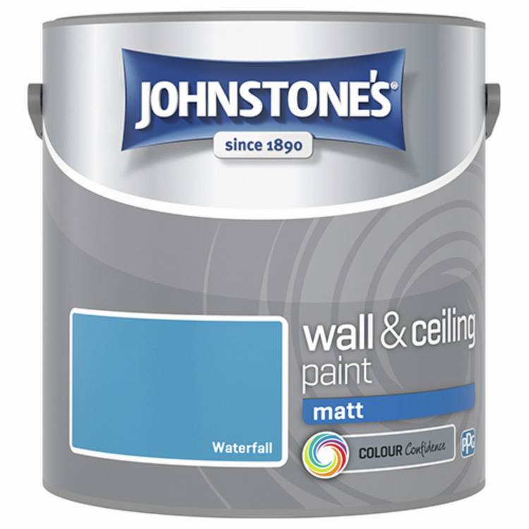 Johnstone's wall and ceiling matt paint Waterfall blue 2.5L (British brand)