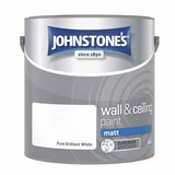 Johnstone's brilliant white matt paint 2.5L, imported from the UK